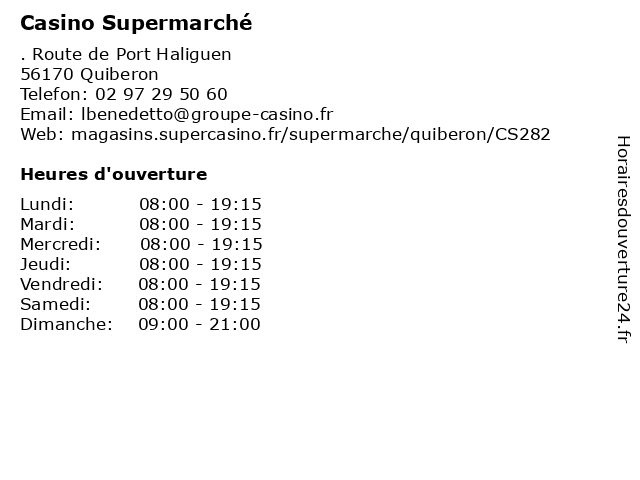 ᐅ Horaires d'ouverture „Casino Supermarché“ | . Route de Port ...